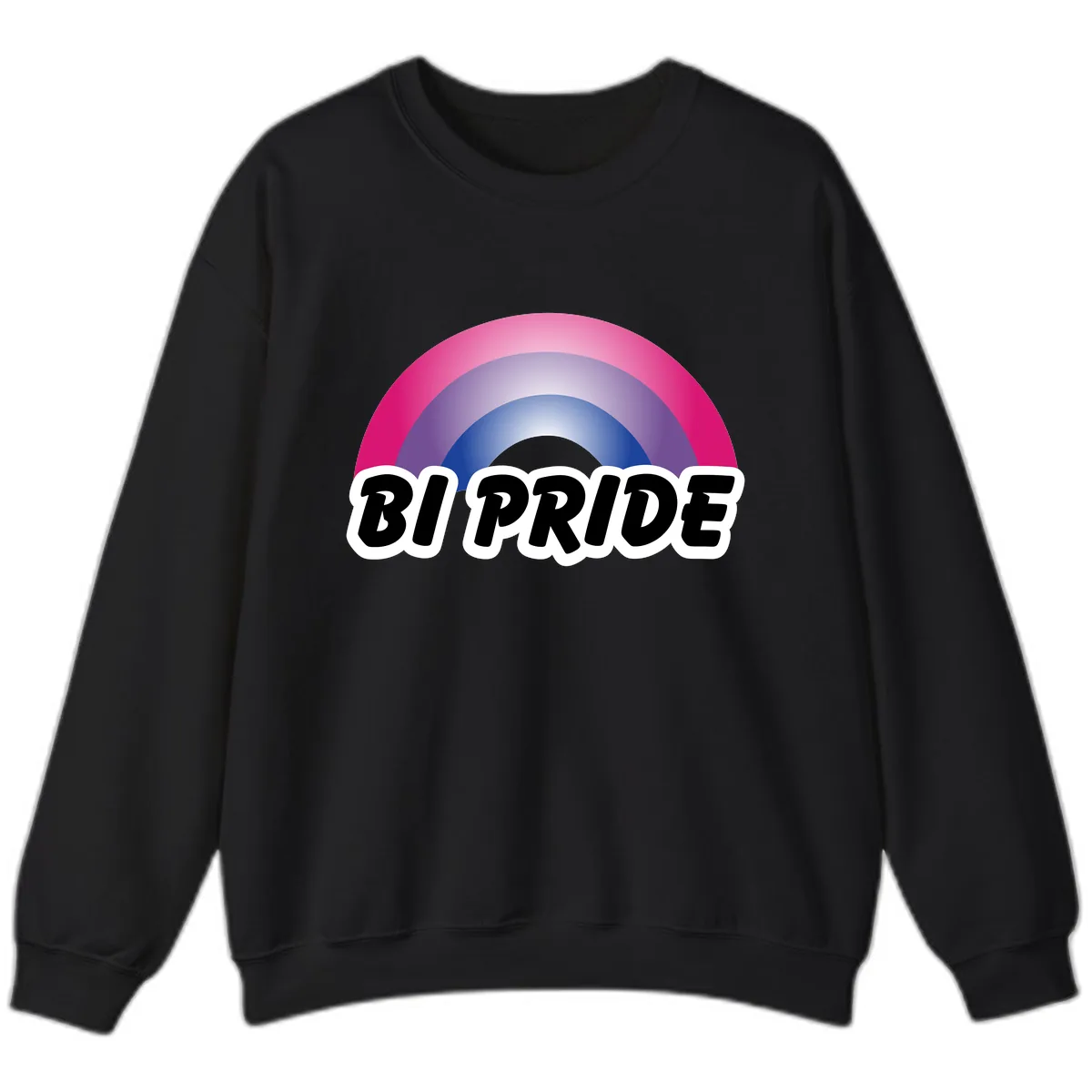 Bi Pride Rainbow Sweatshirt in Black