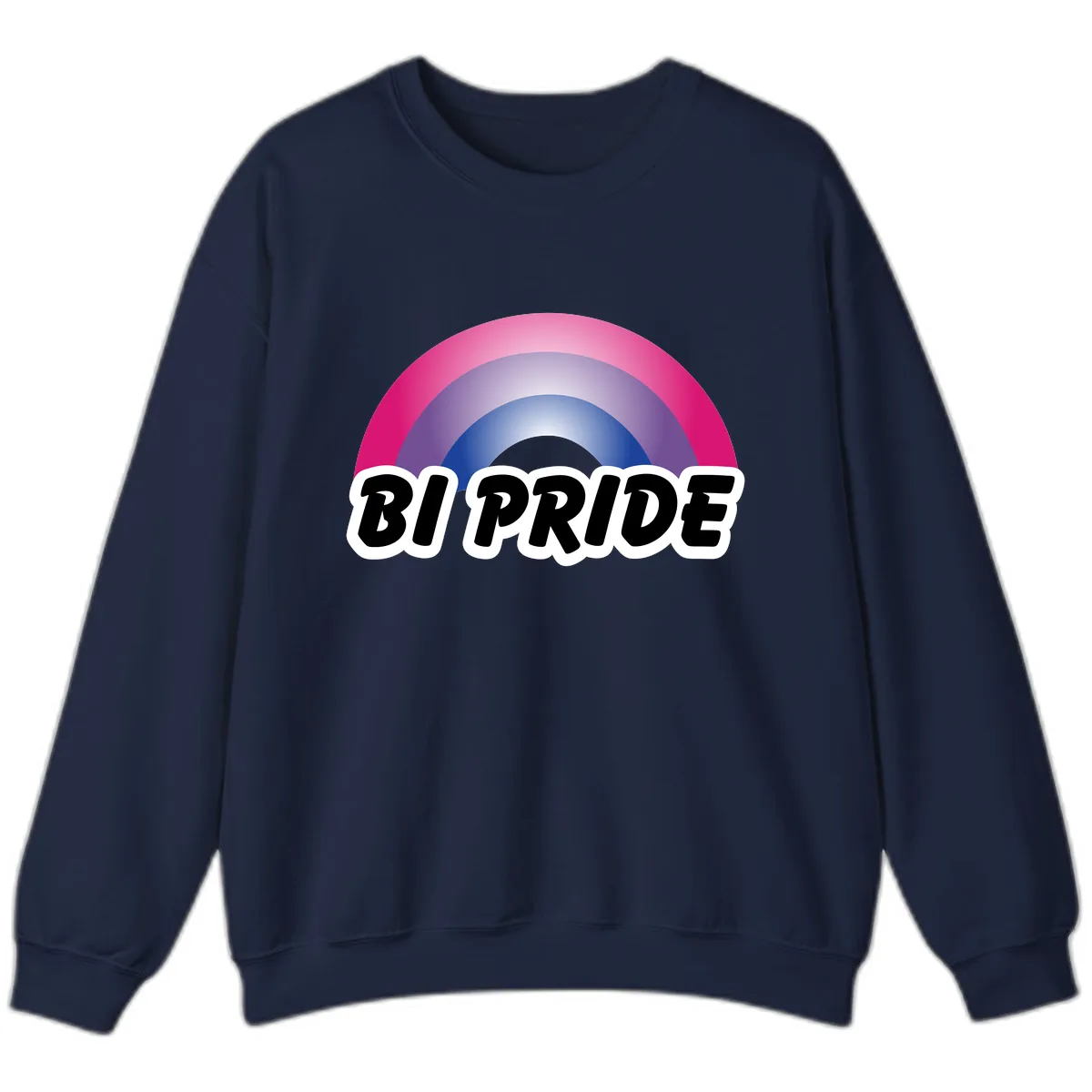 Bi Pride Rainbow Sweatshirt in Navy