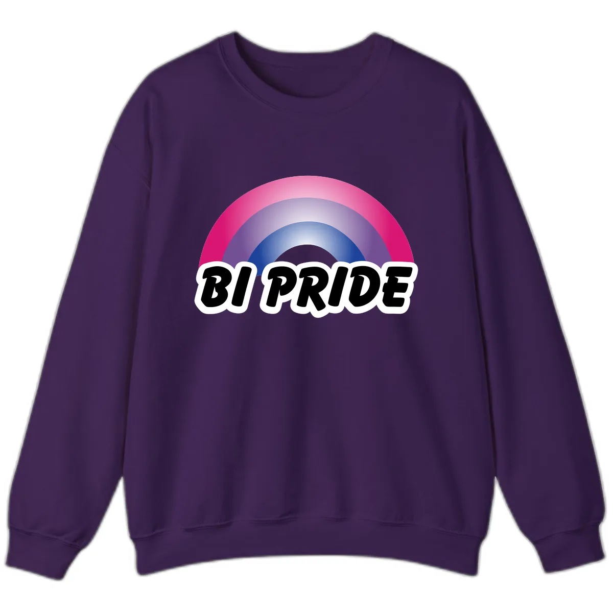Bi Pride Rainbow Sweatshirt in Purple