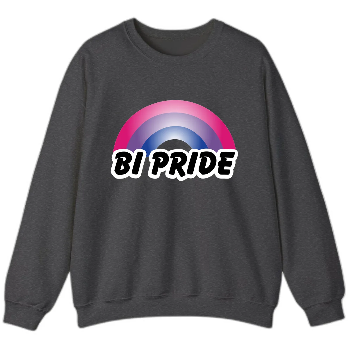 Bi Pride Rainbow Sweatshirt in Dark Heather