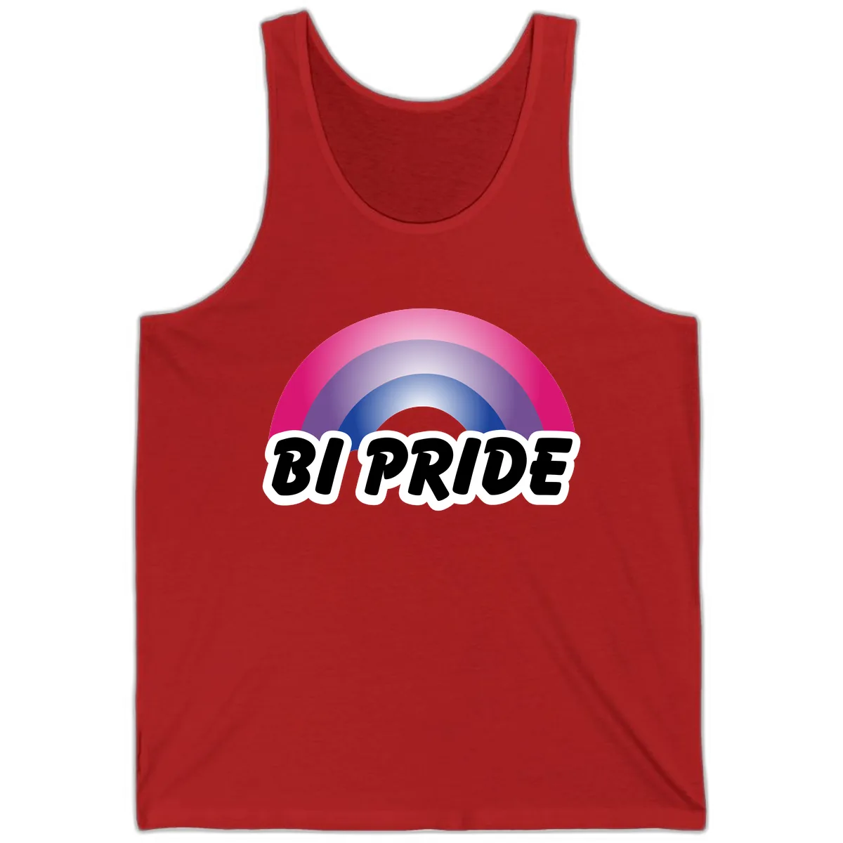 Bi Pride Rainbow Tank in Red
