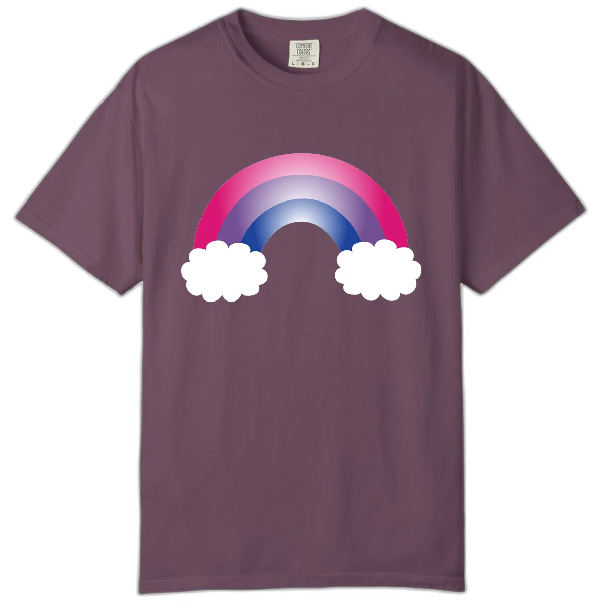 Rainbow Dreams With Clouds Comfort Color in Berry