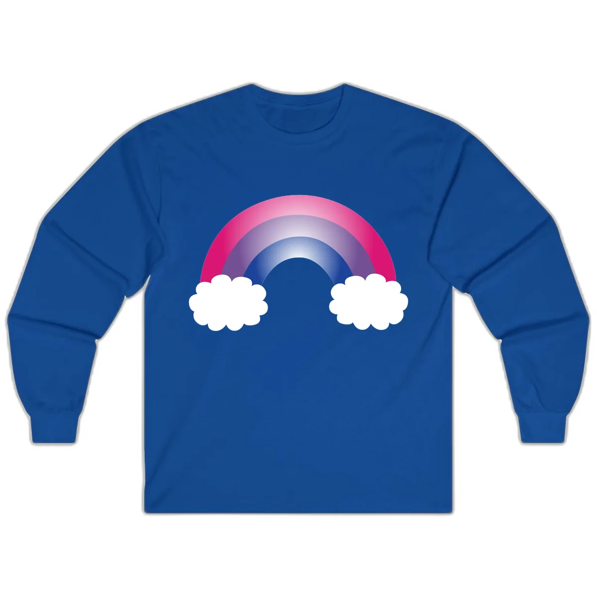 Rainbow Dreams With Clouds Long Sleeve in Royal