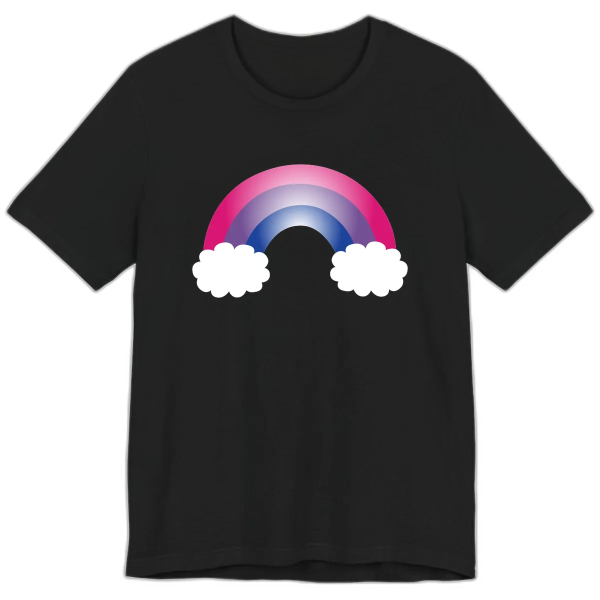 Rainbow Dreams With Clouds Premium T-Shirt in Black