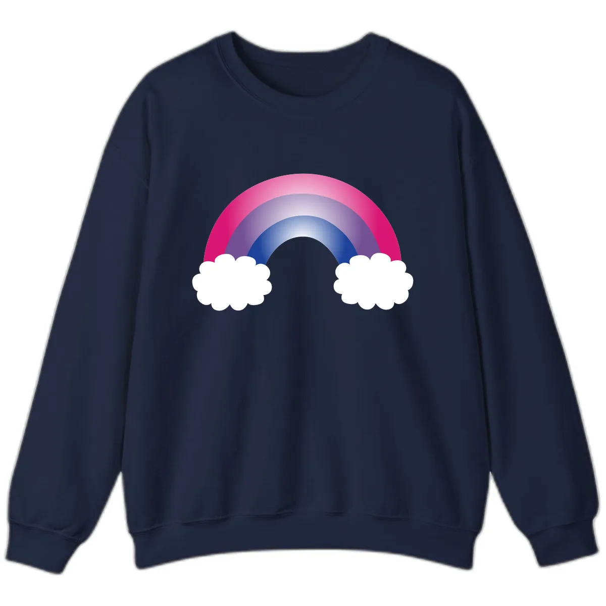 Rainbow Dreams With Clouds Sweatshirt in Navy