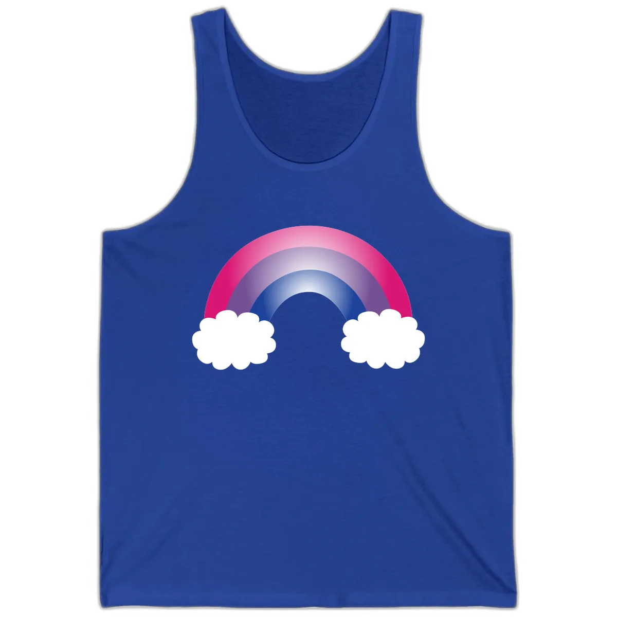Rainbow Dreams With Clouds Tank in True Royal