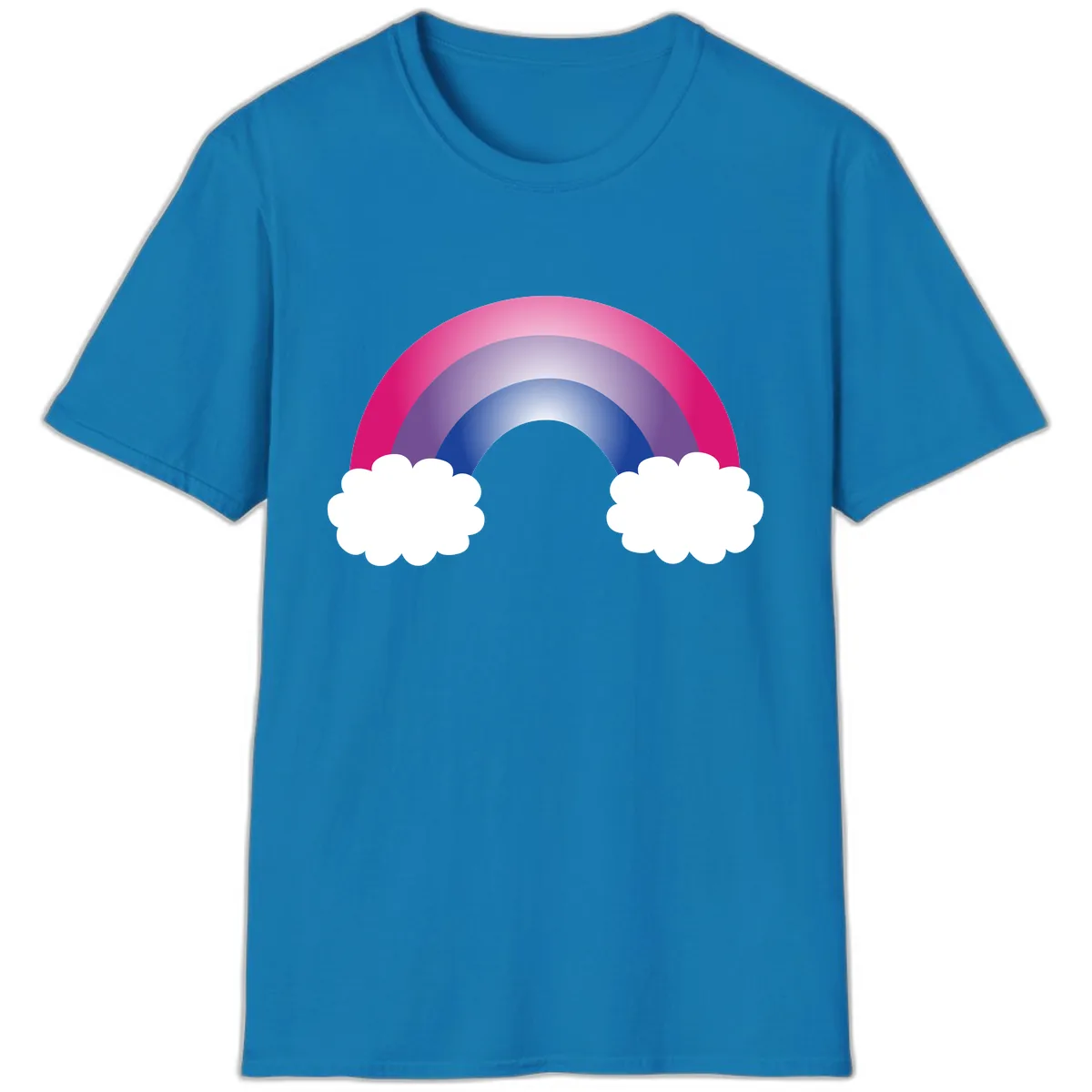 Rainbow Dreams With Clouds T-Shirt in Sapphire