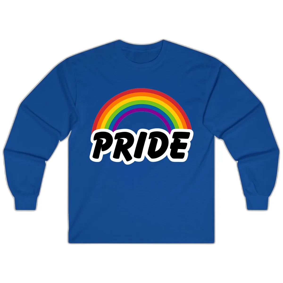 Pride Rainbow Bold Statement Long Sleeve in Royal