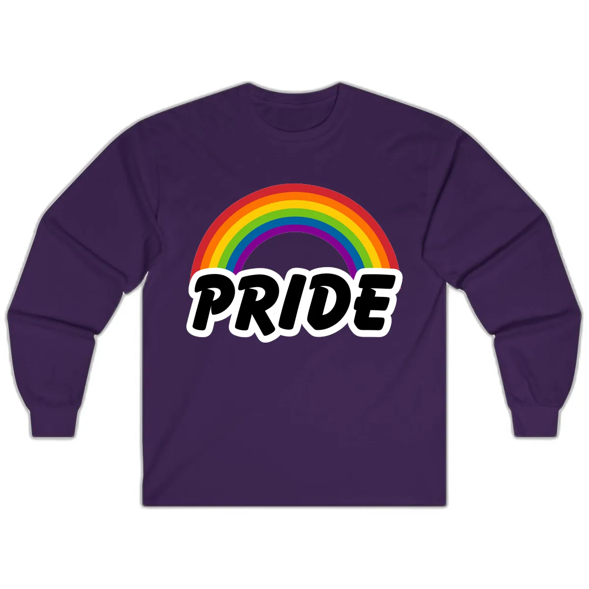 Pride Rainbow Bold Statement Long Sleeve in Purple