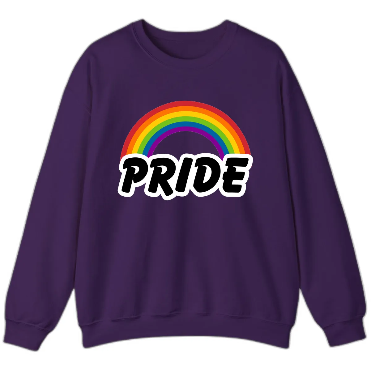 Pride Rainbow Bold Statement Sweatshirt in Purple