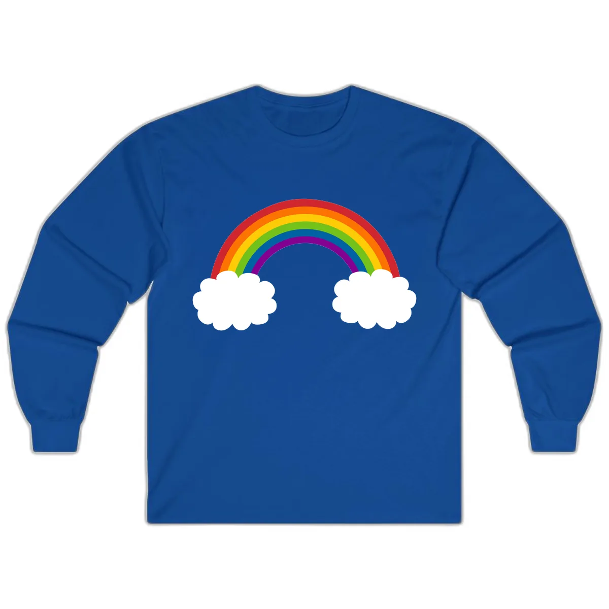 Rainbow Bridge Between Clouds Long Sleeve in Royal