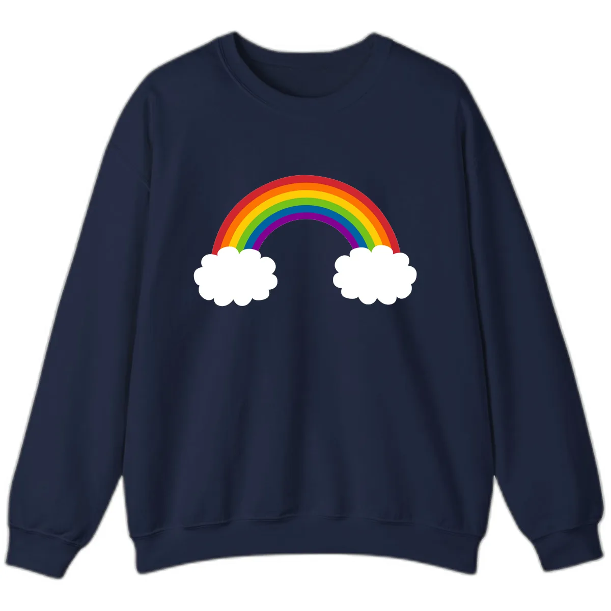 Rainbow Bridge Between Clouds Sweatshirt in Navy