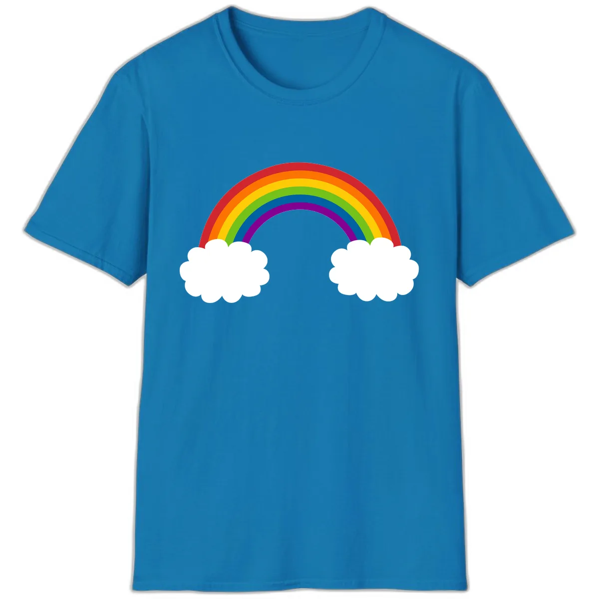 Rainbow Bridge Between Clouds T-Shirt in Sapphire