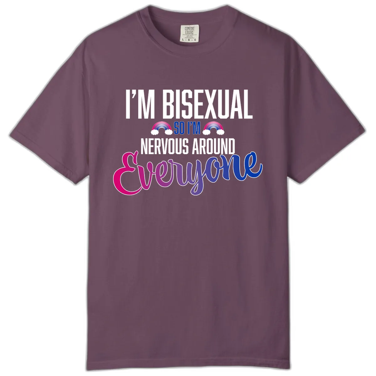 Bisexual Nervous Energy Pride Comfort Color in Berry