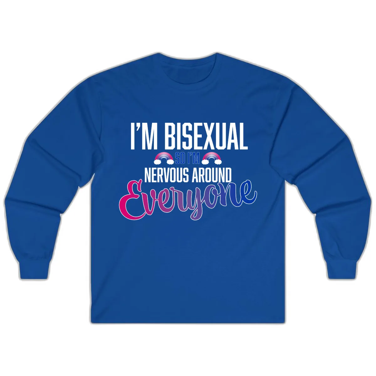 Bisexual Nervous Energy Pride Long Sleeve in Royal
