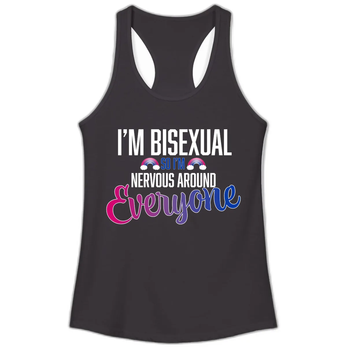 Bisexual Nervous Energy Pride Ladies Tank in Black