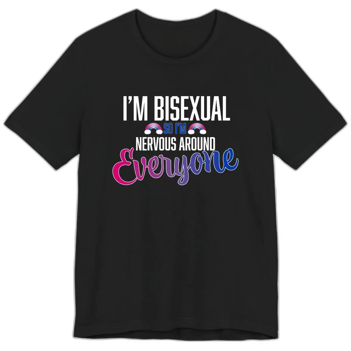Bisexual Nervous Energy Pride Premium T-Shirt in Black
