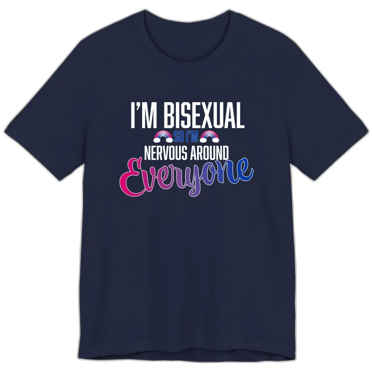 Bisexual Nervous Energy Pride Premium T-Shirt in Navy