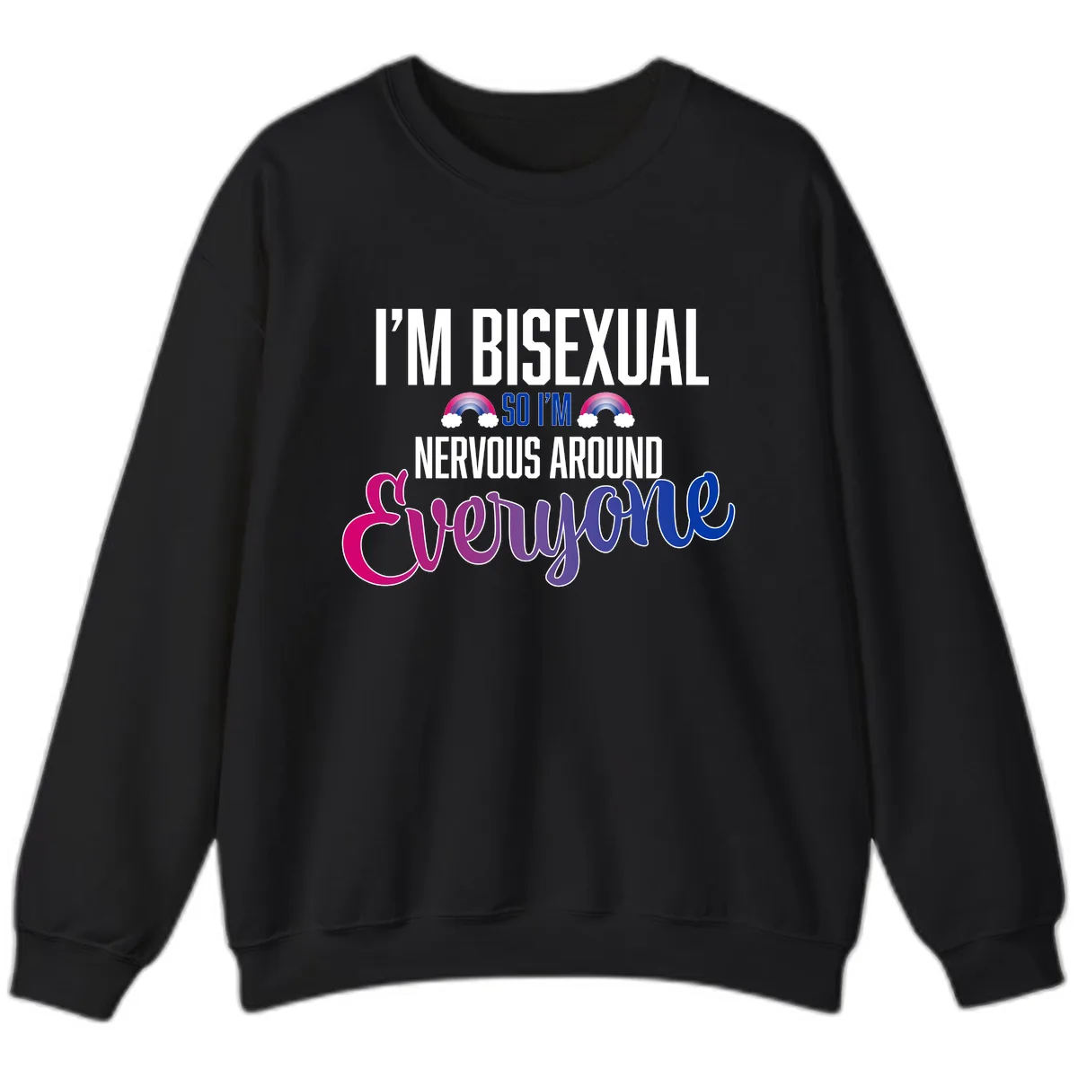 Bisexual Nervous Energy Pride Sweatshirt in Black