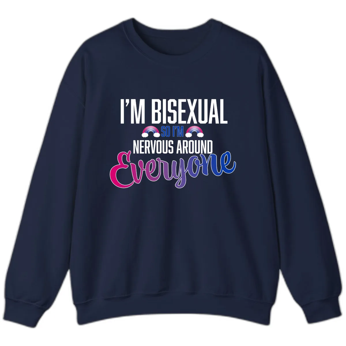 Bisexual Nervous Energy Pride Sweatshirt in Navy