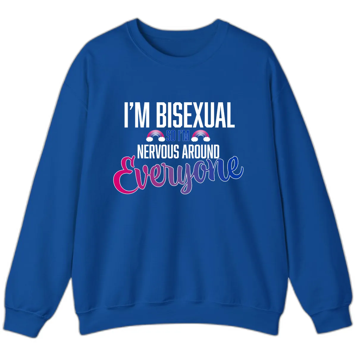 Bisexual Nervous Energy Pride Sweatshirt in Royal