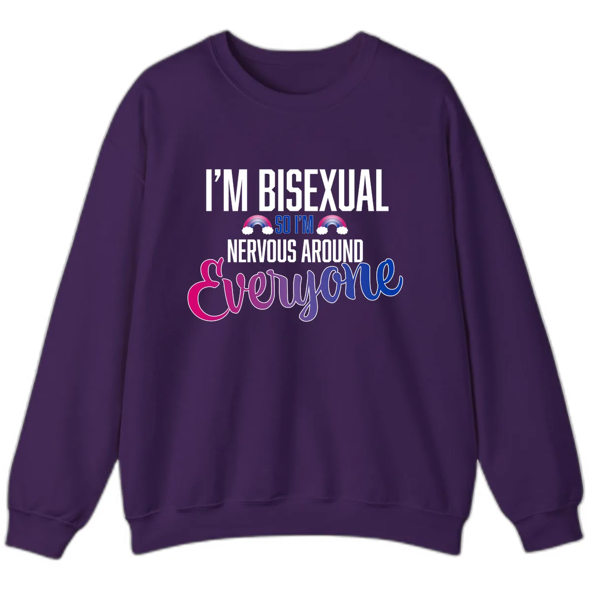 Bisexual Nervous Energy Pride Sweatshirt in Purple