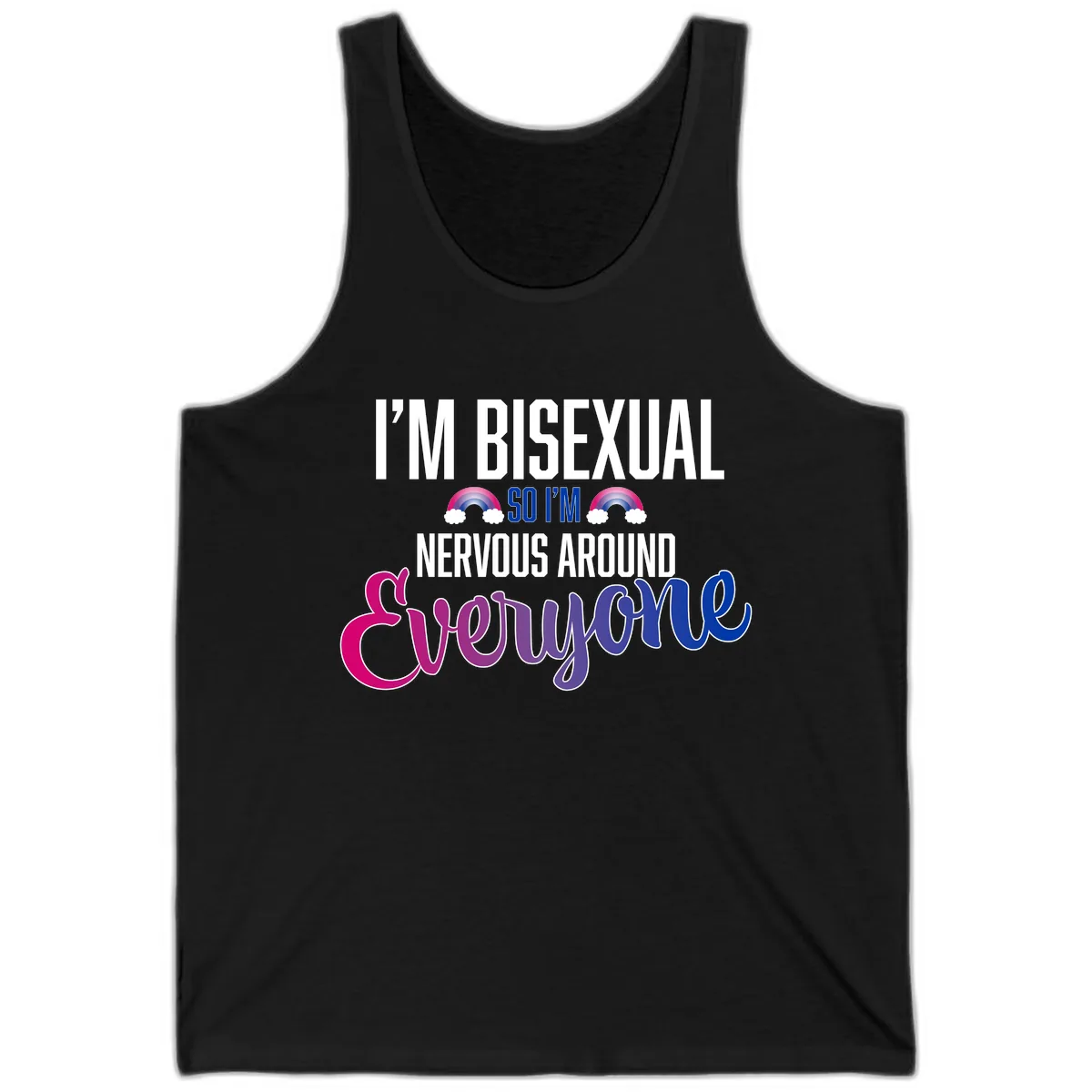 Bisexual Nervous Energy Pride Tank in Black