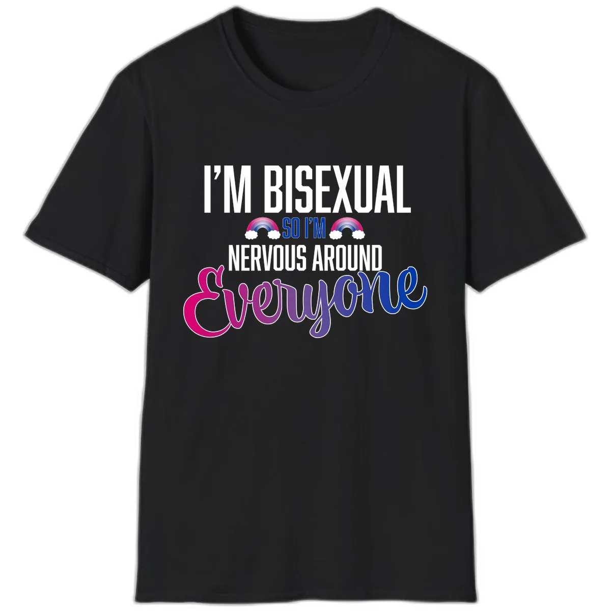 Bisexual Nervous Energy Pride T-Shirt in Black