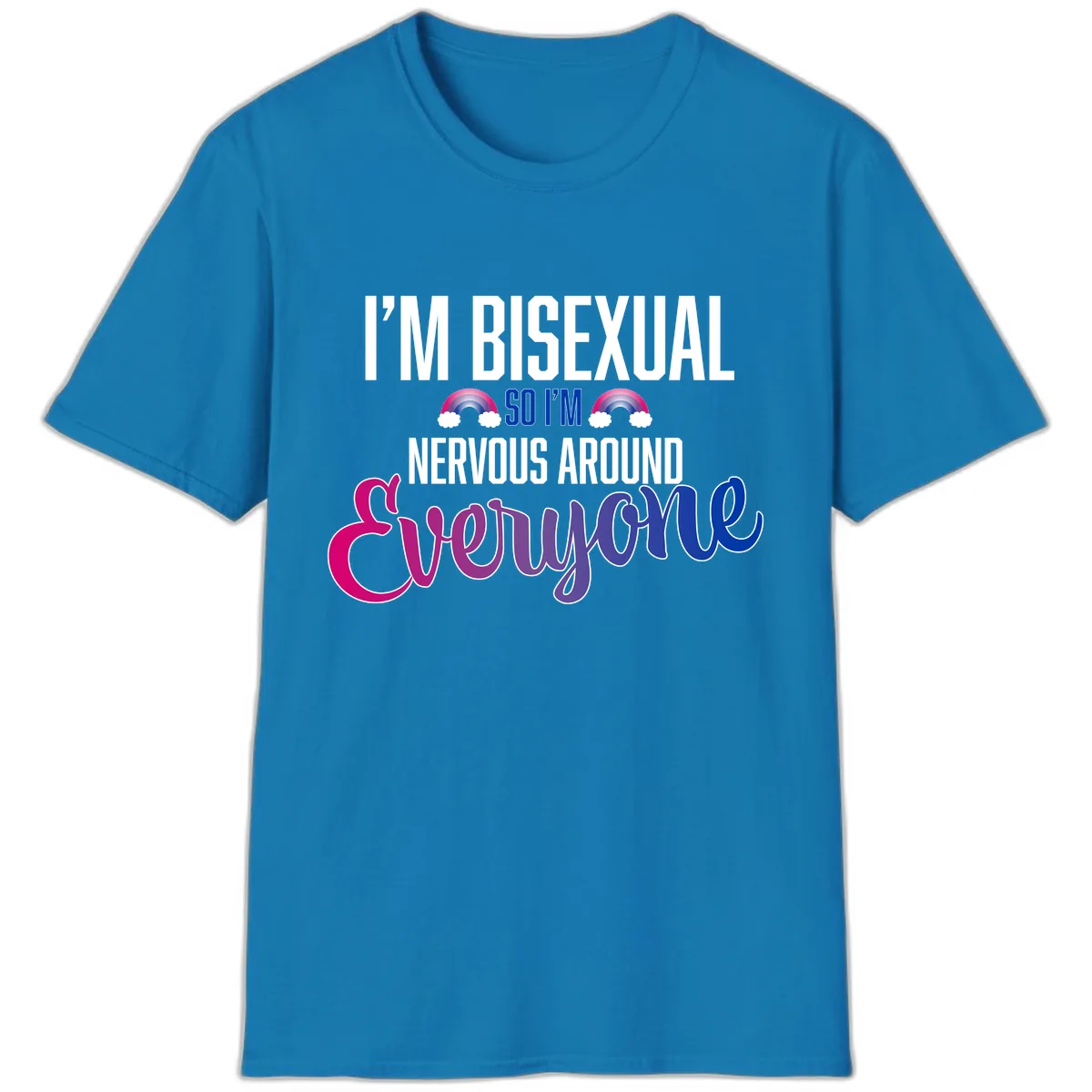 Bisexual Nervous Energy Pride T-Shirt in Sapphire