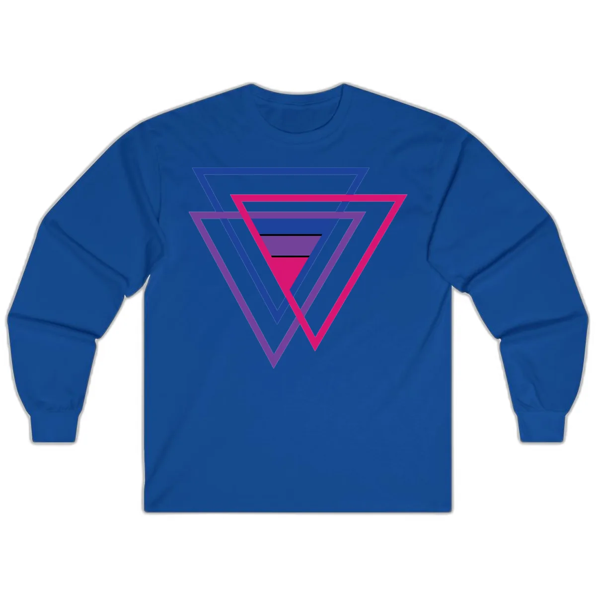 Nested Triangles Pride Long Sleeve in Royal