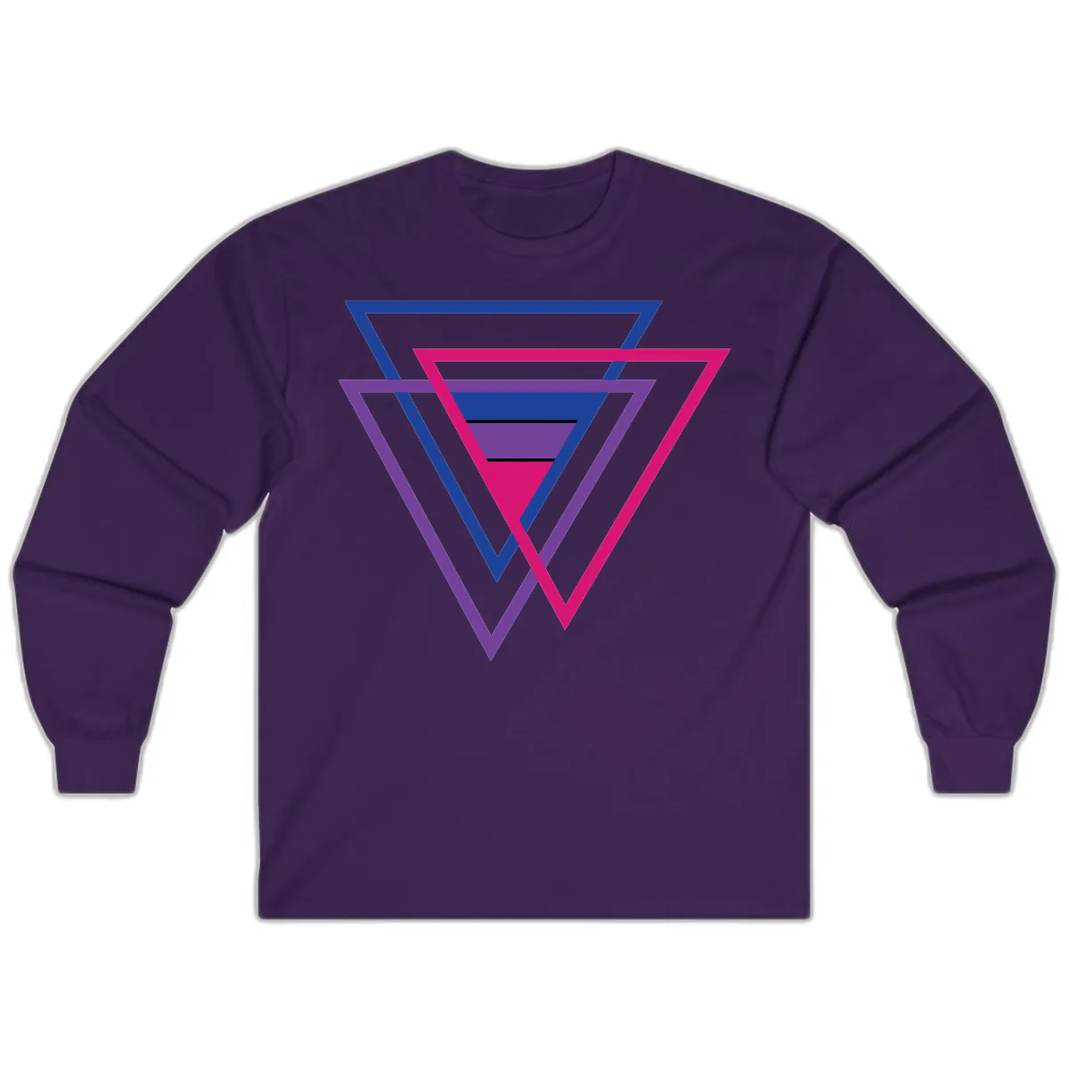Nested Triangles Pride Long Sleeve in Purple