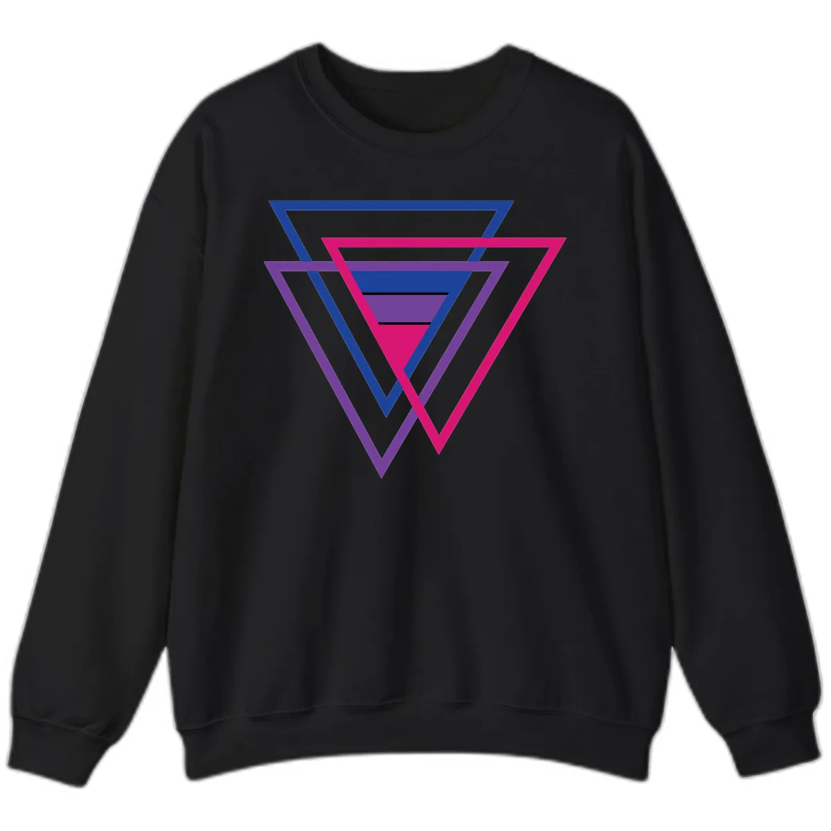 Nested Triangles Pride Sweatshirt in Black