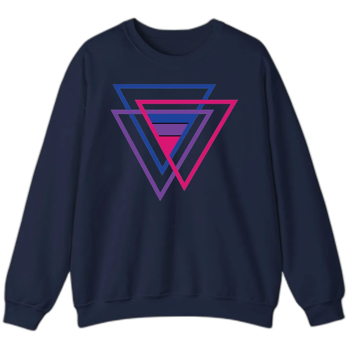 Nested Triangles Pride Sweatshirt in Navy