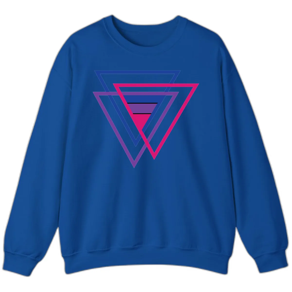 Nested Triangles Pride Sweatshirt in Royal