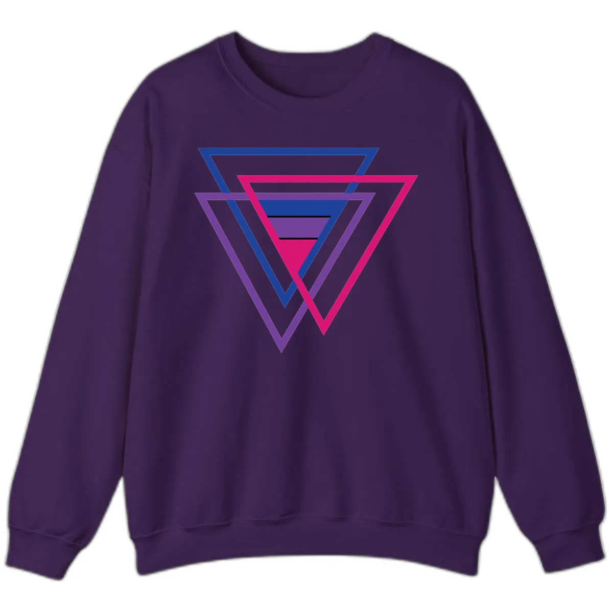Nested Triangles Pride Sweatshirt in Purple