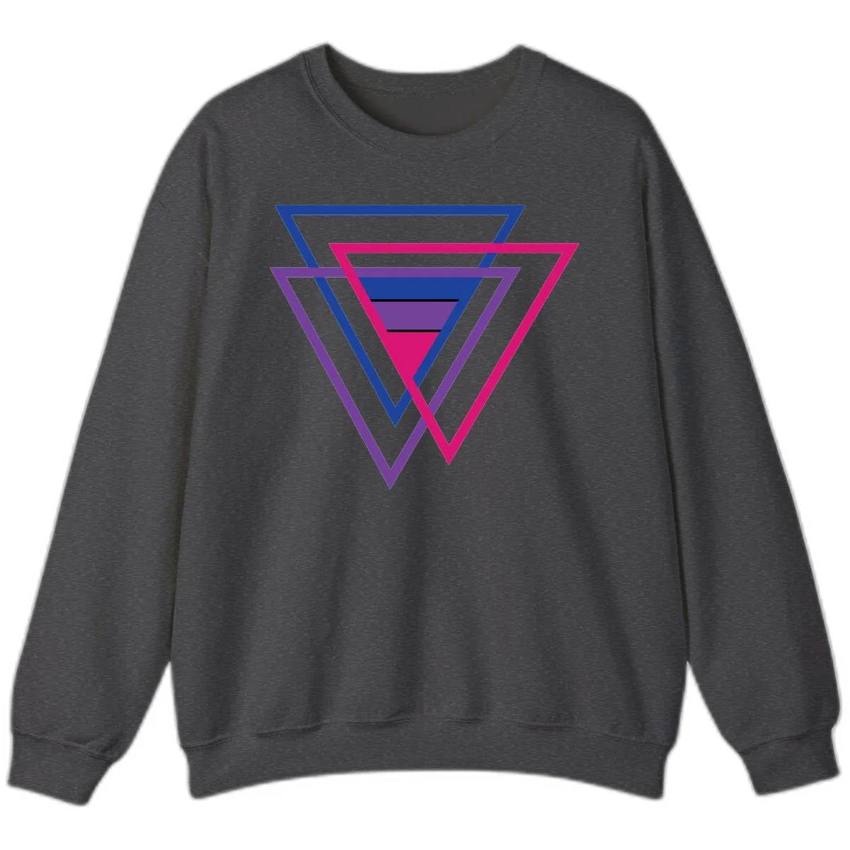 Nested Triangles Pride Sweatshirt in Dark Heather