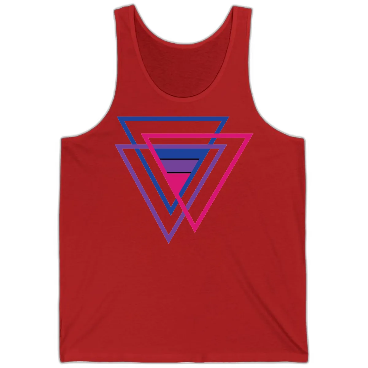 Nested Triangles Pride Tank in Red