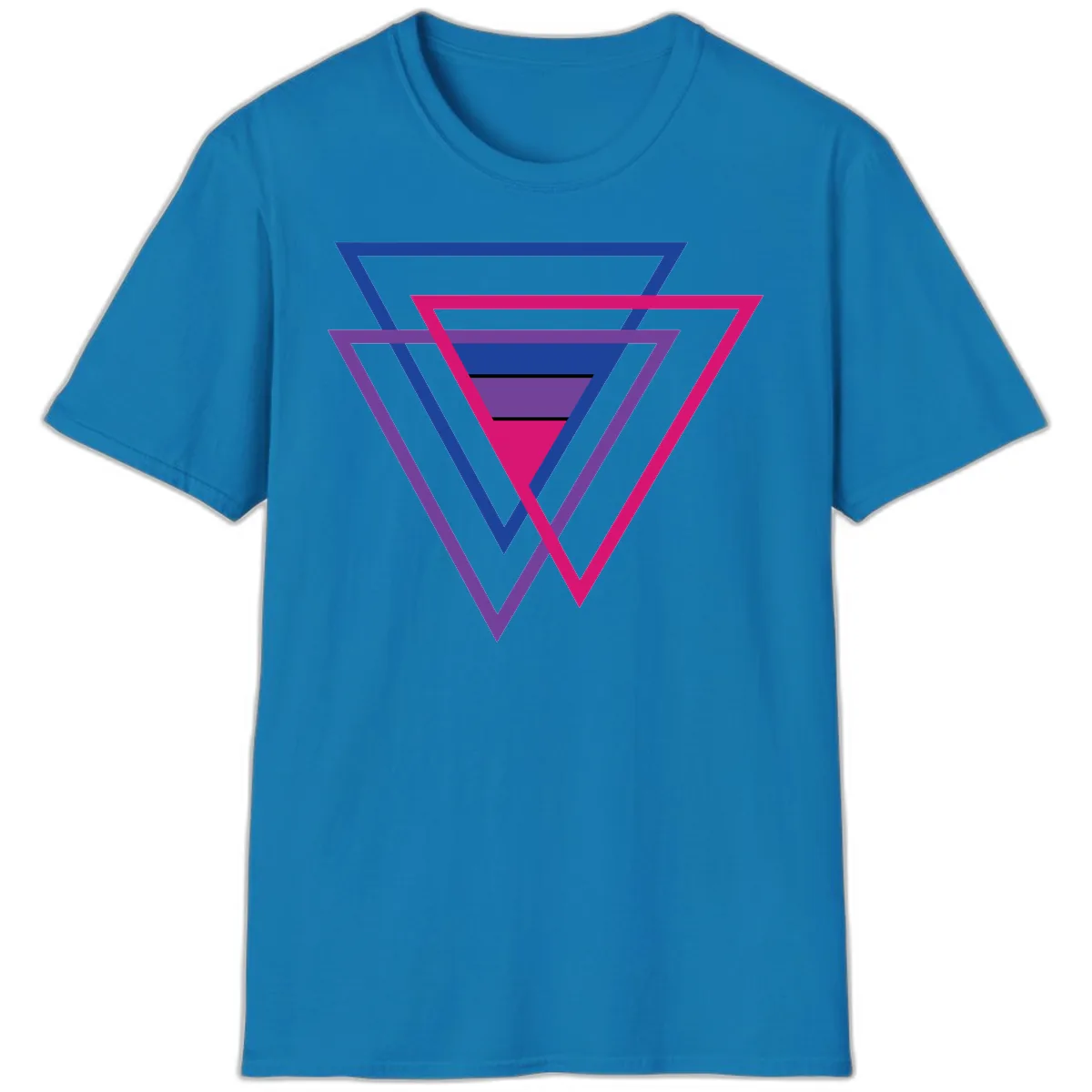 Nested Triangles Pride T-Shirt in Sapphire