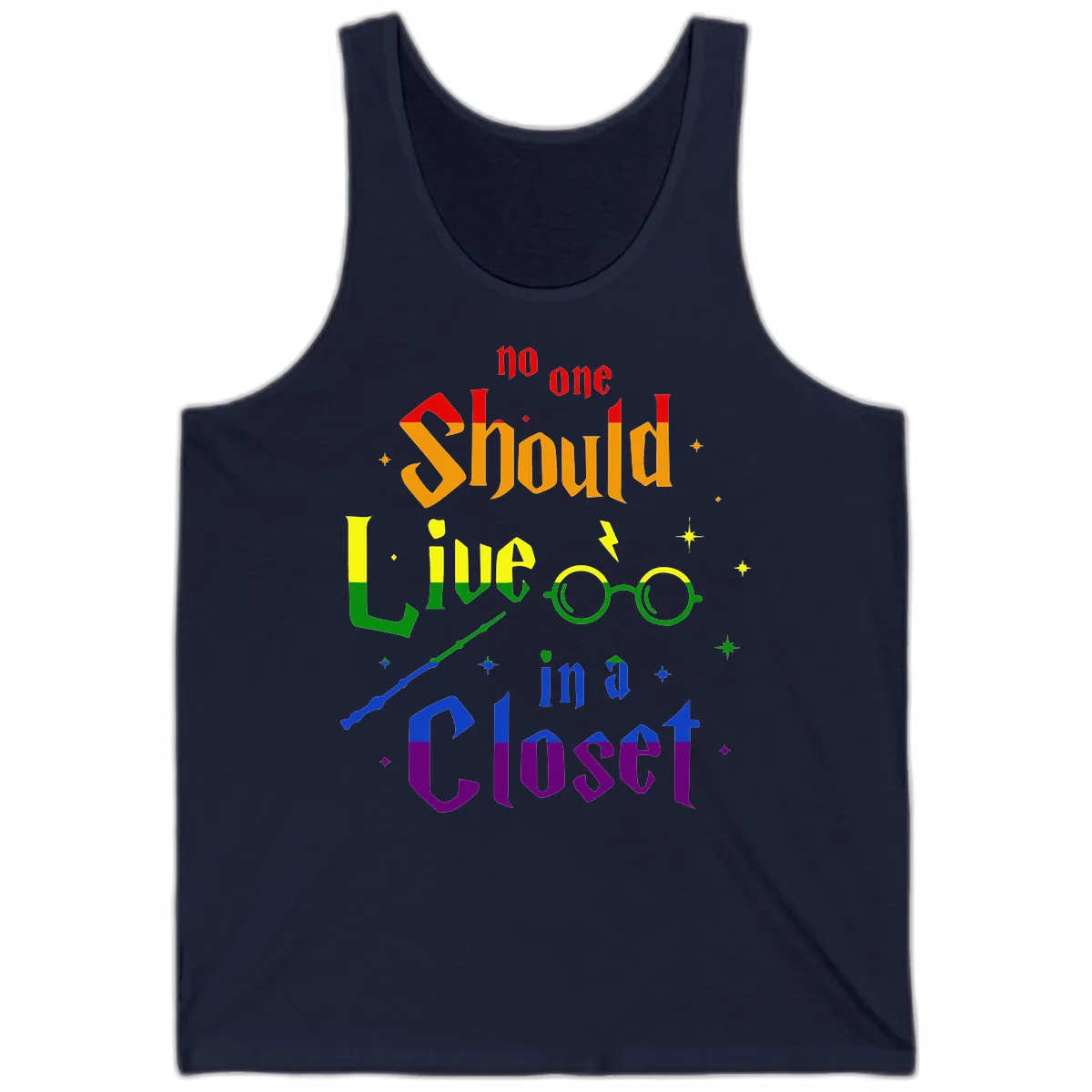 No One Should Live In A Closet Tank in Navy