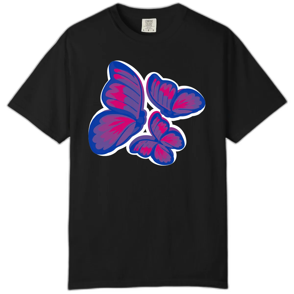 Butterfly Garden Pride Comfort Color in Black