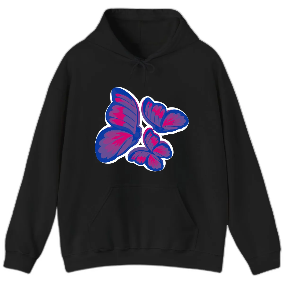 Butterfly Garden Pride Hoodie in Black