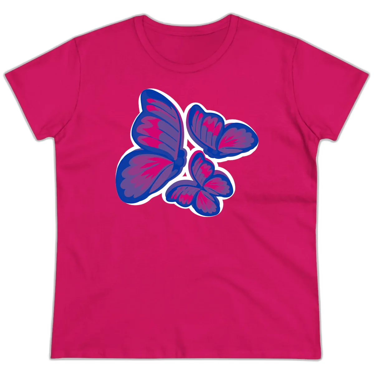 Butterfly Garden Pride Ladies Tee in Heliconia