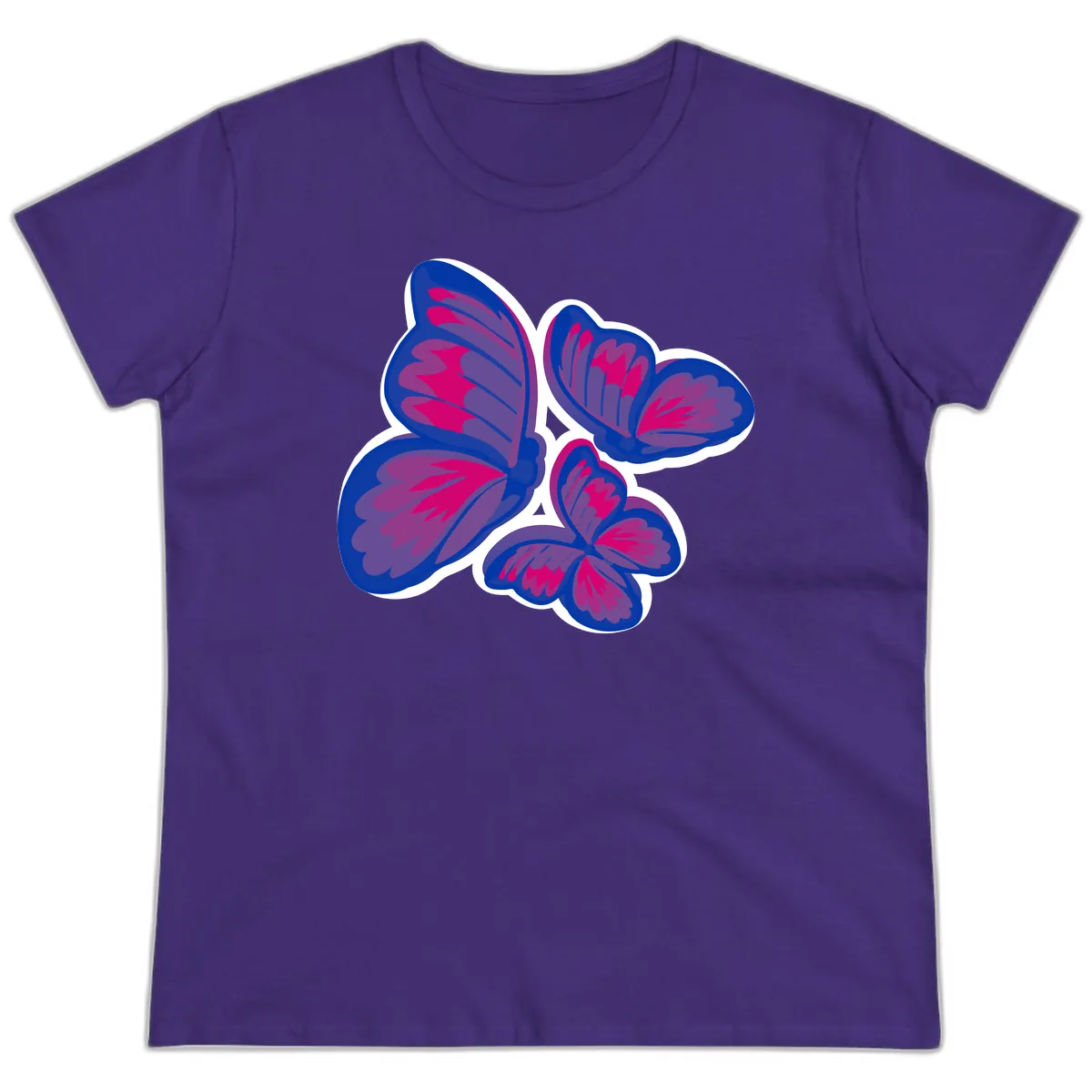Butterfly Garden Pride Ladies Tee in Purple