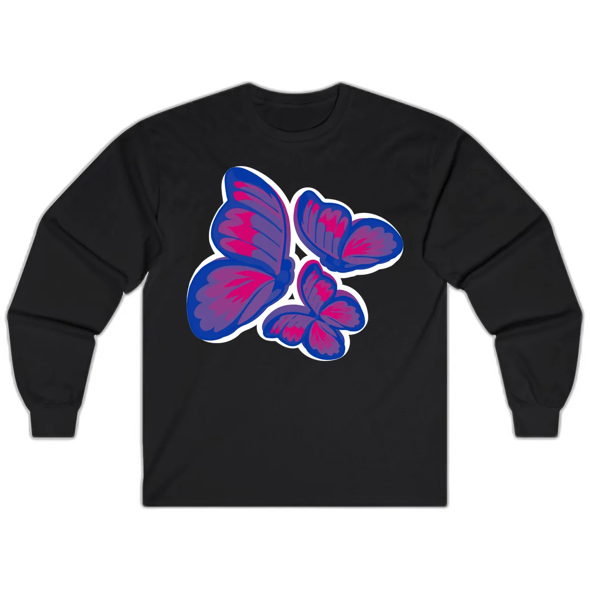 Butterfly Garden Pride Long Sleeve in Black