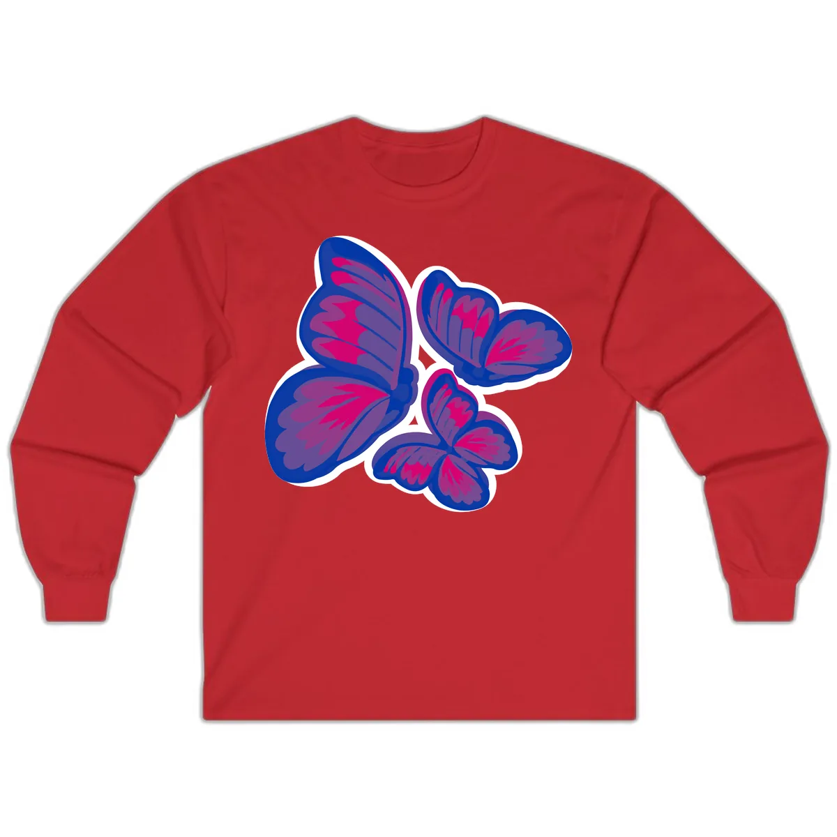 Butterfly Garden Pride Long Sleeve in Red