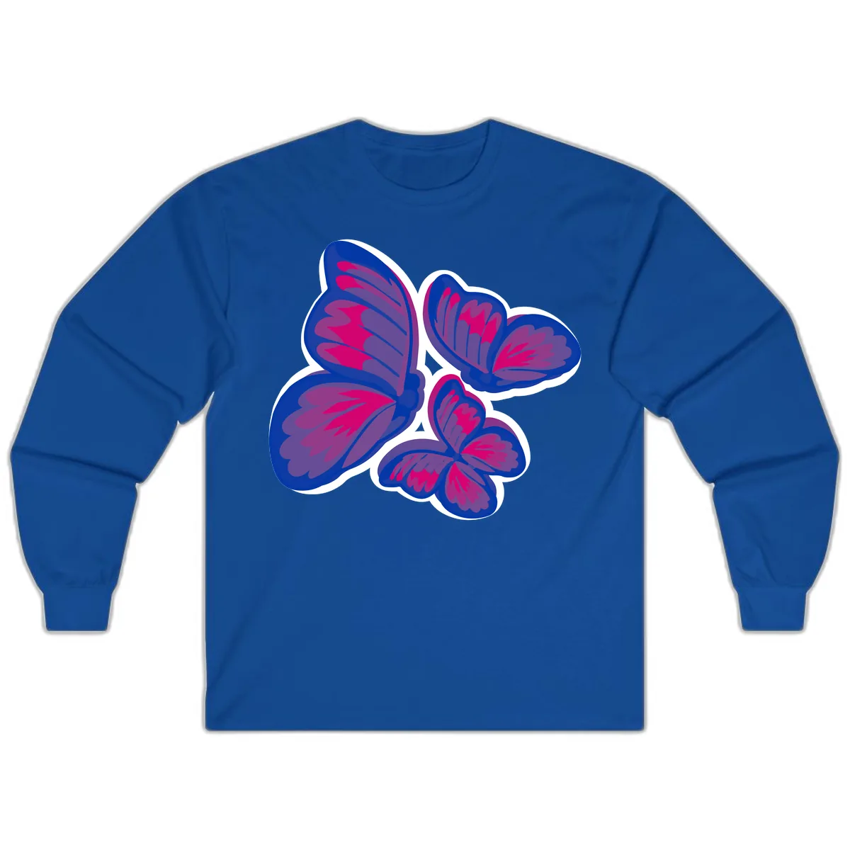 Butterfly Garden Pride Long Sleeve in Royal