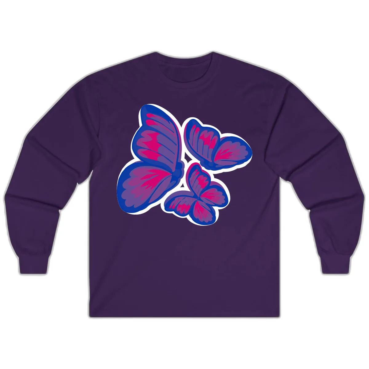 Butterfly Garden Pride Long Sleeve in Purple