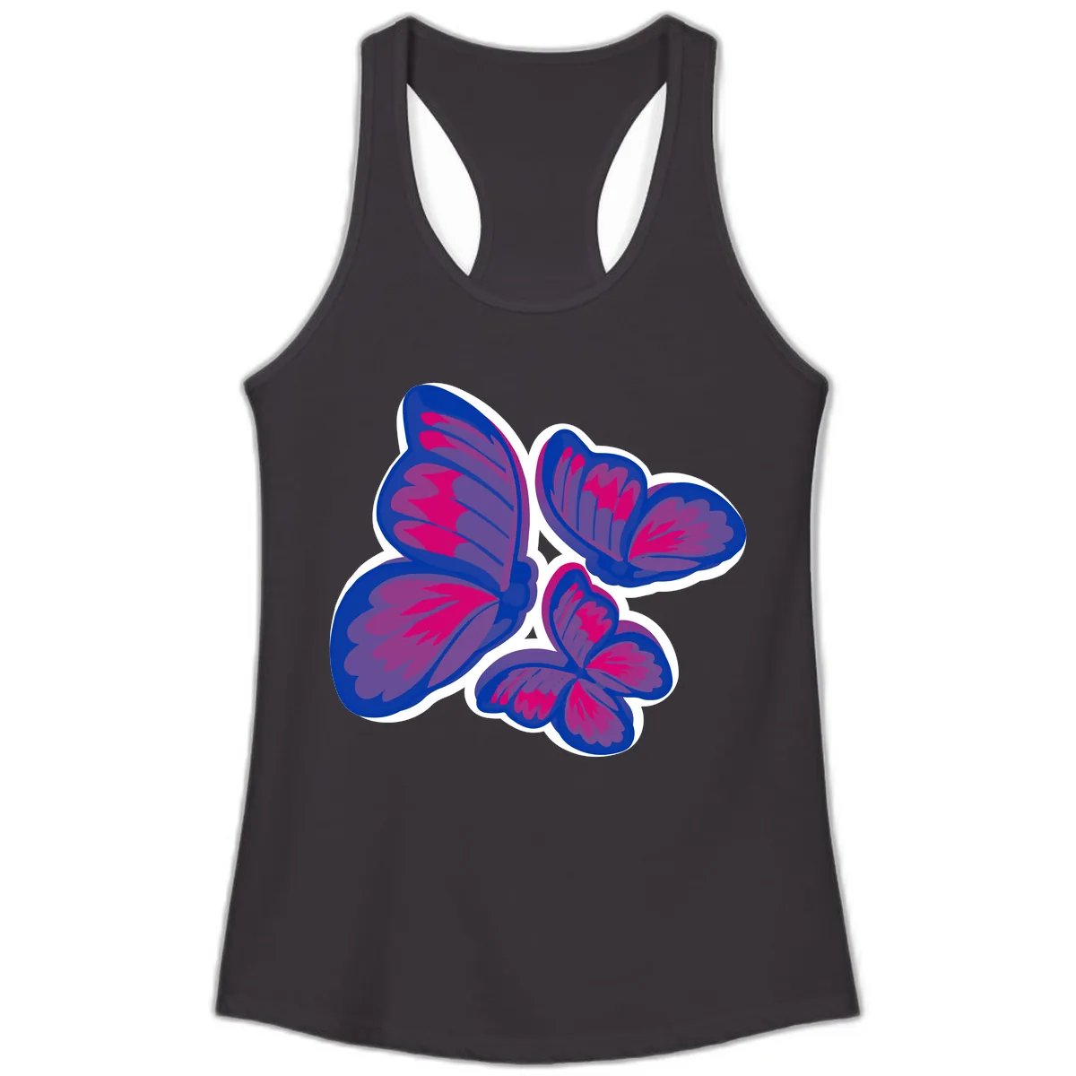 Butterfly Garden Pride Ladies Tank in Black