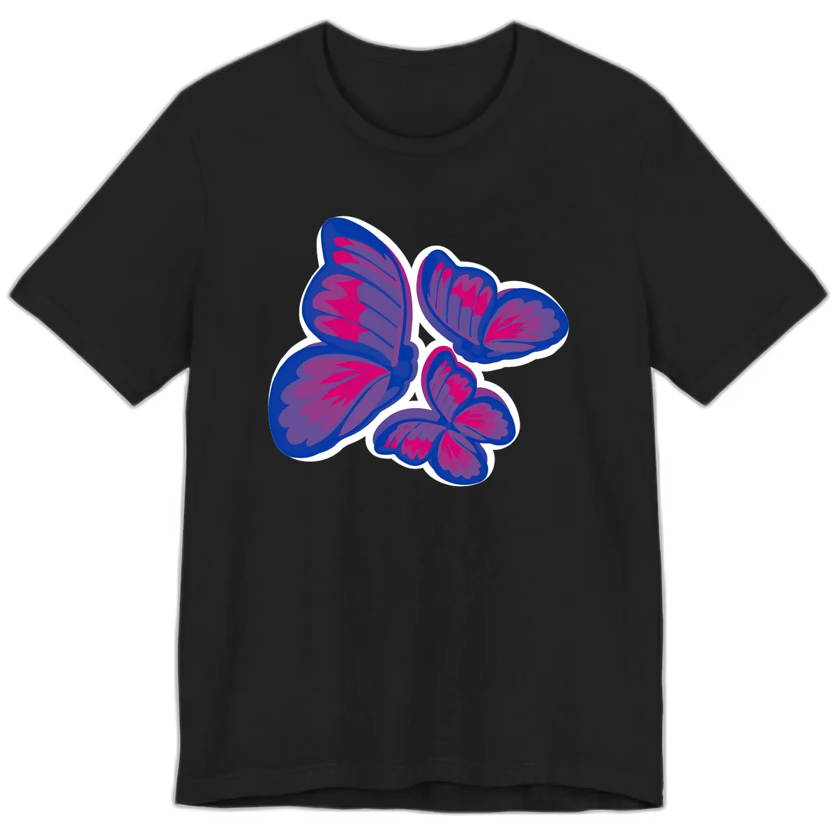 Butterfly Garden Pride Premium T-Shirt in Black