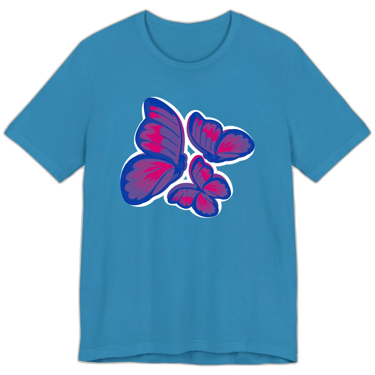 Butterfly Garden Pride Premium T-Shirt in Aqua